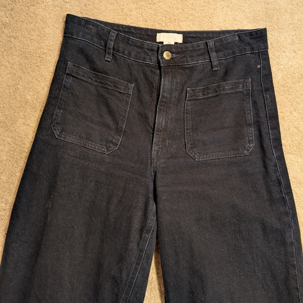 H&M Dark Wash 100% Cotton Flare Pant Sz. 8